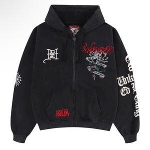 Chief Keef Ed Hardy Unknown London Full Print Zip Hoodie